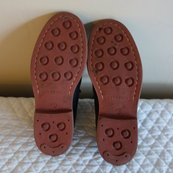 J CREW CREWCUTS Navy Blue Suede Oxford Shoes – Boys Sz 3 - Picture 7 of 8